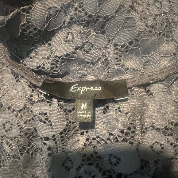 Express Lace Turtle Neck Blouse - Picture 4 of 4